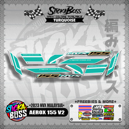 AEROX 155 V2 DECALS ( 2023 NVX MALAYSIA )【WITH FREEBIES】