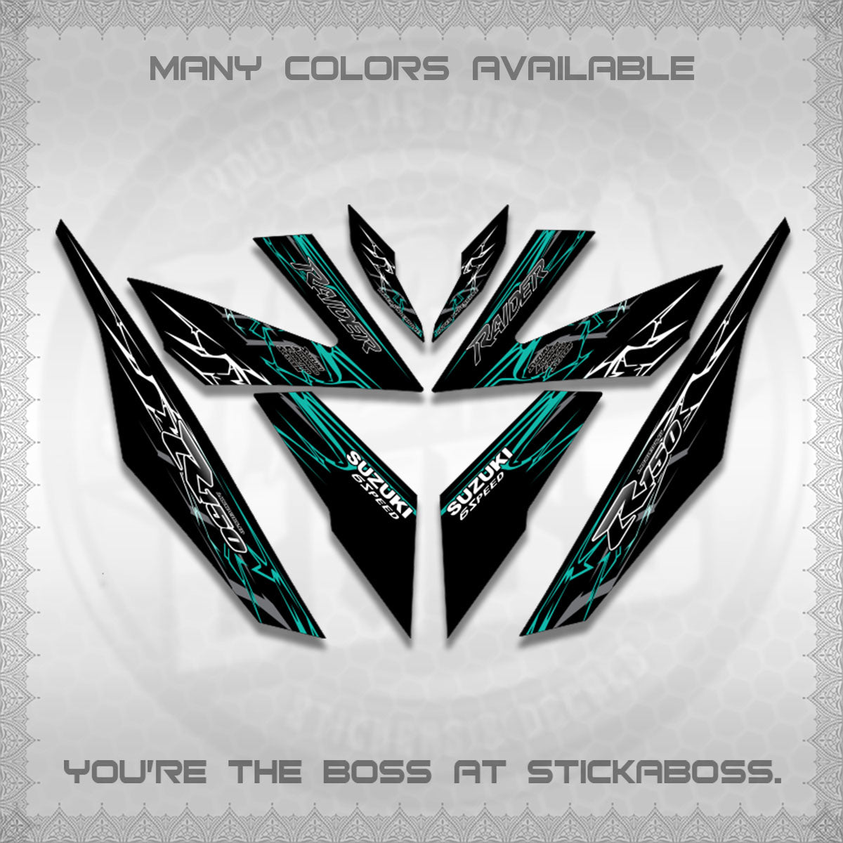 RAIDER 150 Fi DECALS (2026 CUSTOM LIGHTNING)STICKER DECALS By STICKABOSS