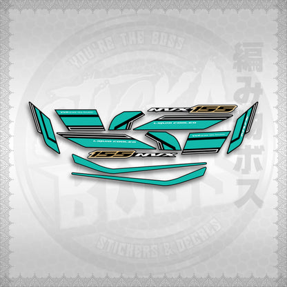 STICKER DECALS for AEROX 155 V2 MALAYSIAN (AV2NVSLCO) By STICKABOSS (SOFIE LAMINATED WATERPROOF)