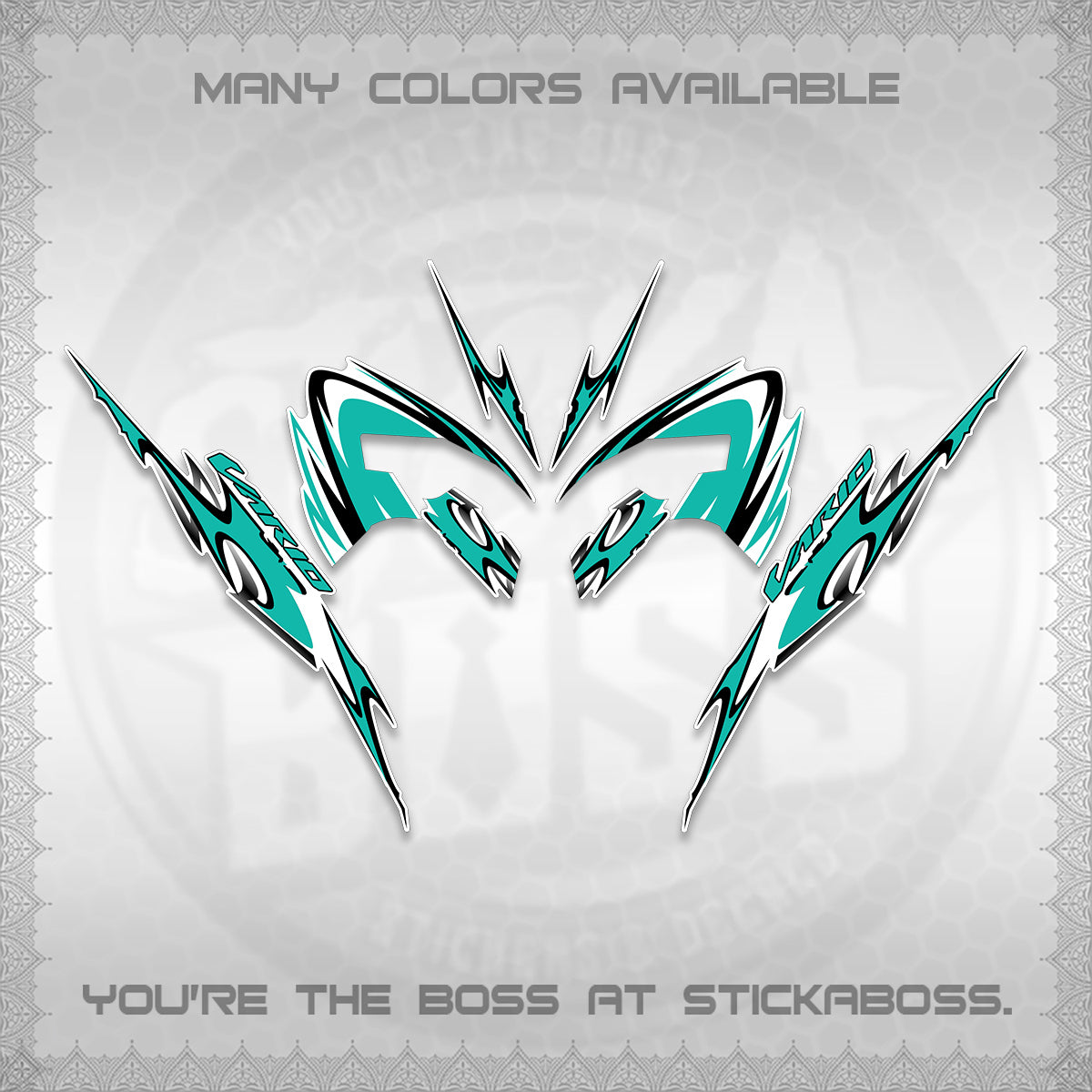 CLICK 125 V3 VARIO STRIPING FOR WHITE DECALS (2026 NEW LED DESIGN) STICKER KITS By STICKABOSS