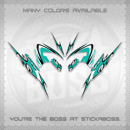 CLICK 125 V3 VARIO STRIPING FOR WHITE DECALS (2026 NEW LED DESIGN) STICKER KITS By STICKABOSS