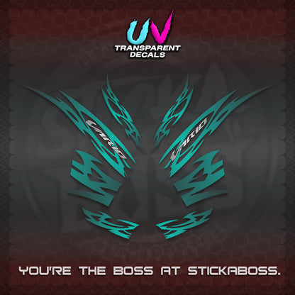CLICK 125 V2 INDO STRIPING UV TRANSPARENT DECALS (2026 NUSANTARA MOTIF) STICKER DECALS By STICKABOSS