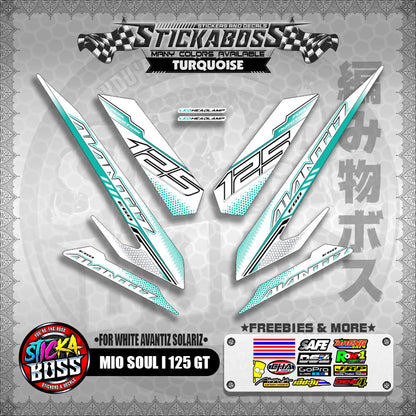 MIO SOUL I 125 GT STICKER DECALS ( FOR WHITE AVANTIZ SOLARIZ )【WITH FREEBIES】