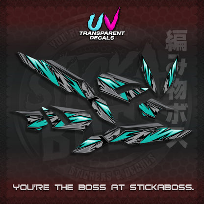 CLICK V3 INDO MALAY CONCEPT ( TRANSPARENT STRIPING NEW CUSTOM DESIGN ) STICKER DECALS By STICKABOSS