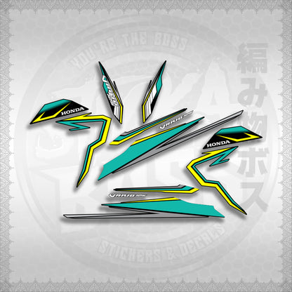 CLICK 125 V3 VARIO VR182114 DESIGN STICKER DECALS By STICKABOSS (SOFIE LAMINATED WATERPROOF)