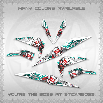 BEAT FI V2 FOR WHITE DECALS (2026 NEW RCB 2.0 DESIGN) STICKER KITS BY STICKABOSS