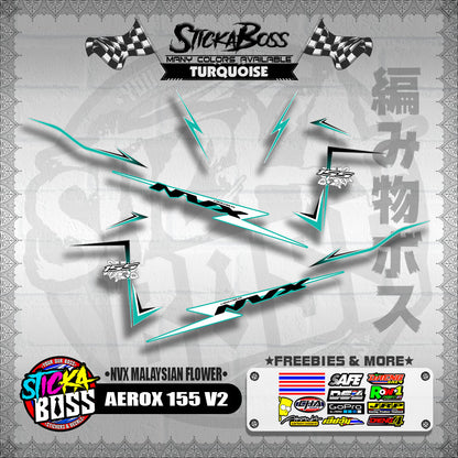 AEROX 155 V2 DECALS ( NVX MALAYSIAN FLOWER )【WITH FREEBIES】