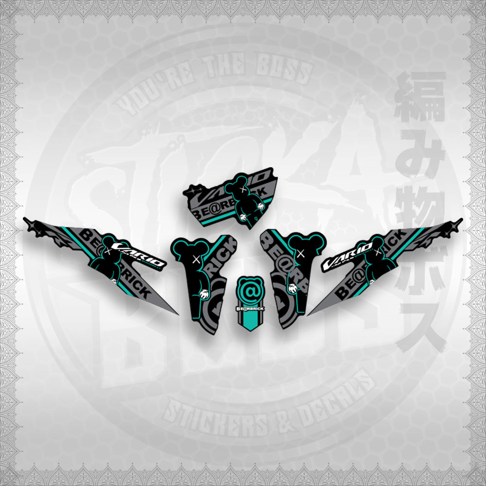 CLICK V2 INDO CONCEPT ( VARIO BEAR BRICK ) STICKER DECALS By STICKABOSS