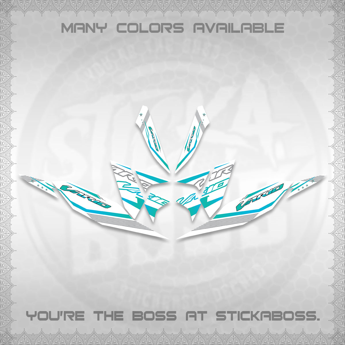 CLICK 125 V4 VARIO DECALS (2026 WHITE EDITION DESIGN) STICKER KITS By STICKABOSS