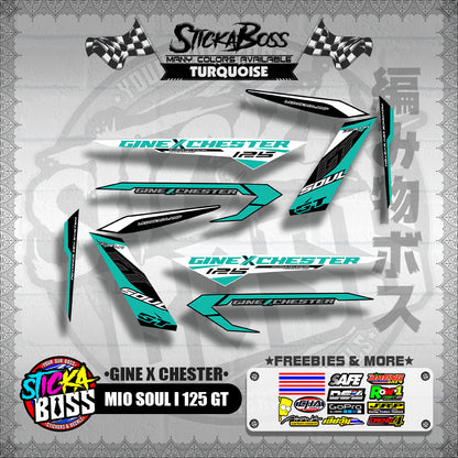 MIO SOUL I 125 GT DECALS ( GINE X CHESTER )【WITH FREEBIES】