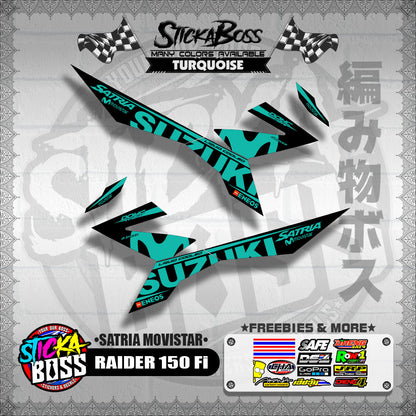 RAIDER 150 Fi DECALS ( SATRIA MOVISTAR )【WITH FREEBIES】