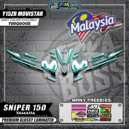 Sniper 150 Malaysian Decals ( Y15ZR MOVISTAR )【WITH FREEBIES】Malaysia Concept