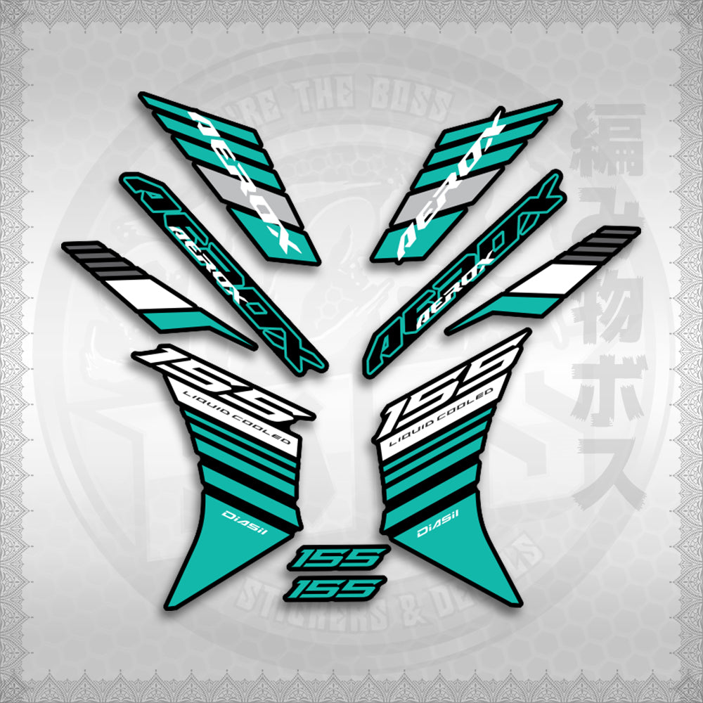 STICKER DECALS for AEROX V3 ALPHA TURBO INDO (AV3BAST) By STICKABOSS (SOFIE LAMINATED WATERPROOF)