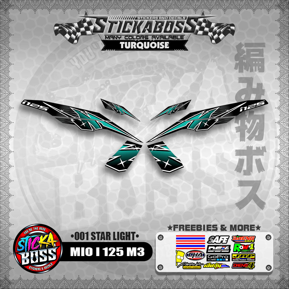 MIO I 125 M3 STICKER DECALS ( 001 STAR LIGHT )【WITH FREEBIES】