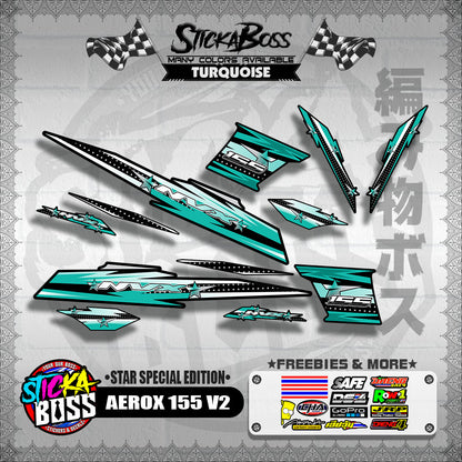 AEROX 155 V2 DECALS ( STAR SPECIAL EDITION )【WITH FREEBIES】