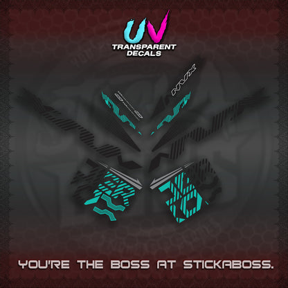 AEROX V2 NVX UV TRANSPARENT DECALS (2024 NEW 001 DESIGN) STICKER DECALS By STICKABOSS