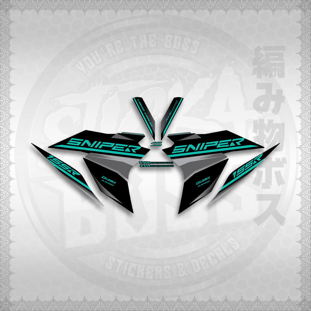 STICKER DECALS for SNIPER 155 (20PHSTDE) By STICKABOSS (SOFIE LAMINATED WATERPROOF)