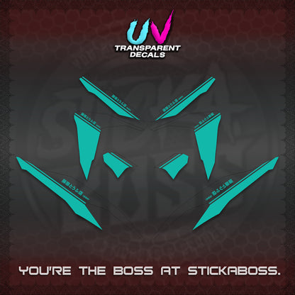 CLICK V2 UV TRANSPARENT DECALS (TRUENO STYLE DESIGN) STICKER KITS BY STICKABOSS