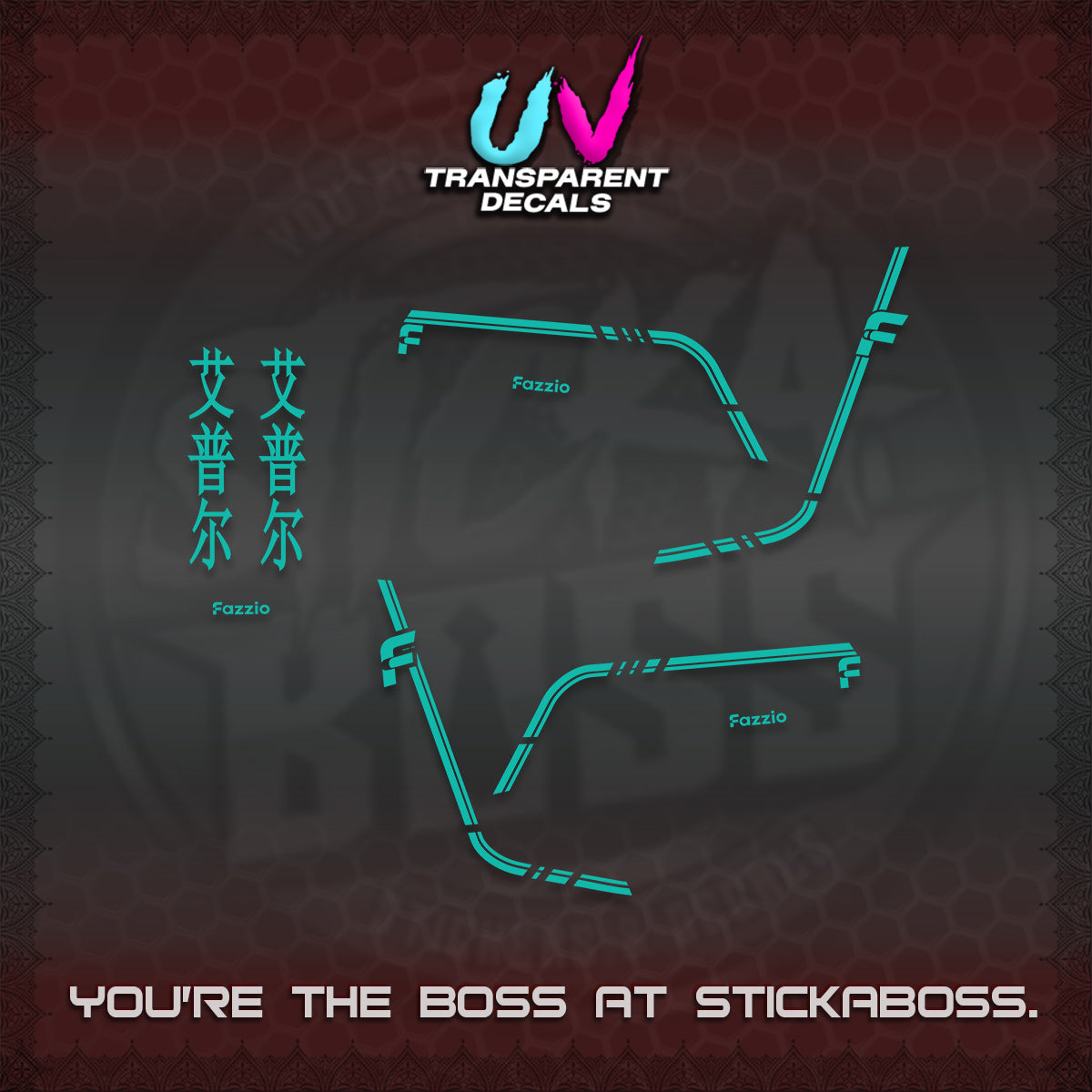 FAZZIO UV TRANSPARENT DECALS (2026 JAPAN LINES) STICKER KITS BY STICKABOSS