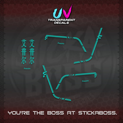 FAZZIO UV TRANSPARENT DECALS (2026 JAPAN LINES) STICKER KITS BY STICKABOSS