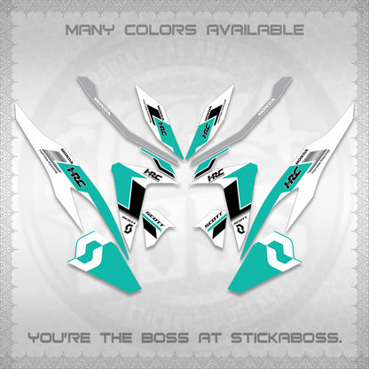 CLICK V2 FOR WHITE DECALS (SCOTTxHRC DESIGN) STICKER KITS By STICKABOSS