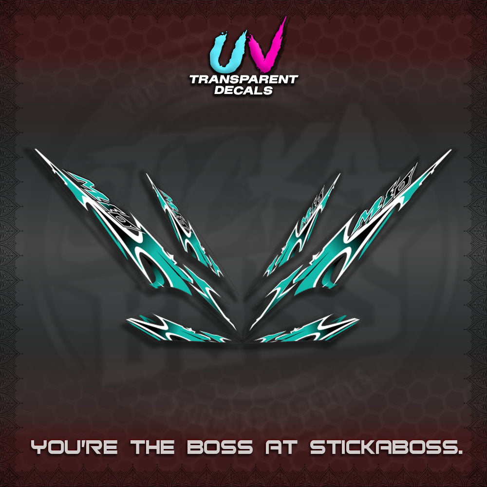 MIO 1 INDO UV TRANSPARENT (STRIPING A46 DESIGN)STICKER DECALS By STICKABOSS