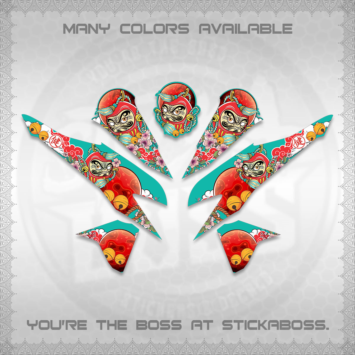 CLICK 125 V2 VARIO DECALS (DARUMA CLOUDS DESIGN) STICKER DECALS By STICKABOSS (Copy)