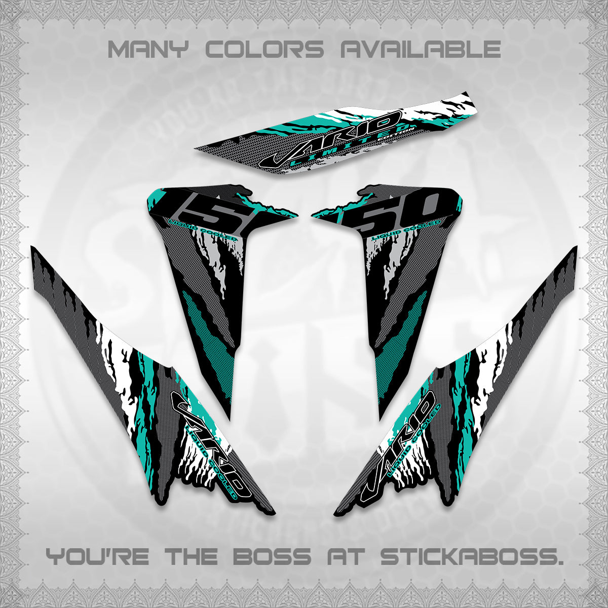 CLICK 150 V2 VARIO DECALS (2022 SPECIAL SPLASH DESIGN) STICKER KITS BY STICKABOSS