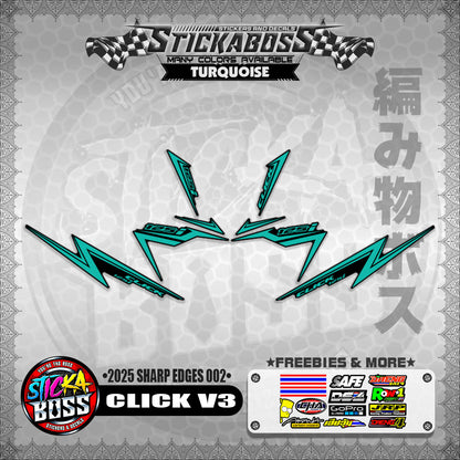 CLICK V3 INDO STICKER DECALS ( 2025 SHARP EDGES 002 )【WITH FREEBIES】