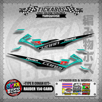 RAIDER 150 CARB DECALS ( TYPE R CONAN KYT )【WITH FREEBIES】