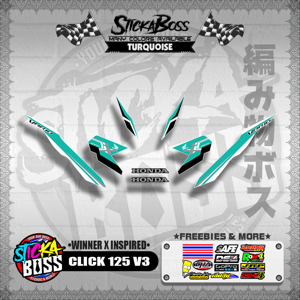 CLICK 125 V3 DECALS ( WINNER X INSPIRED )【WITH FREEBIES】