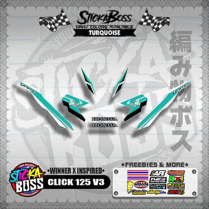 CLICK 125 V3 DECALS ( WINNER X INSPIRED )【WITH FREEBIES】
