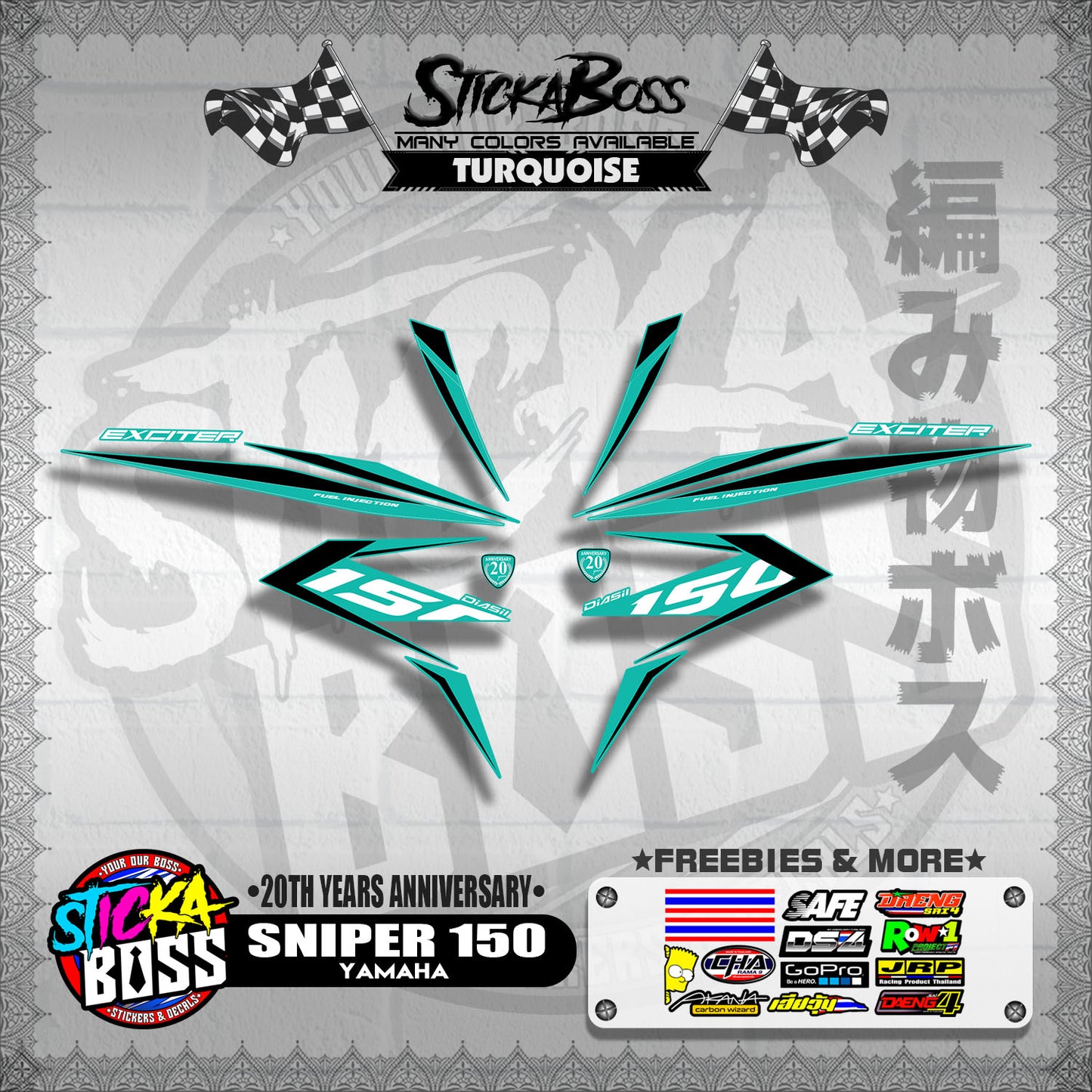SNIPER 150 DECALS ( 20TH YEARS ANNIVERSARY )【WITH FREEBIES】
