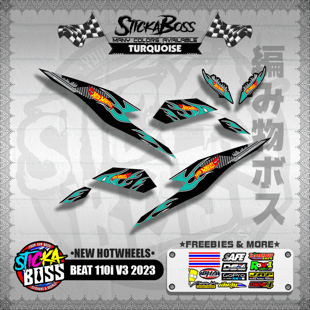 BEAT 110i V3 2023 DECALS ( NEW HOTWHEELS )【WITH FREEBIES】