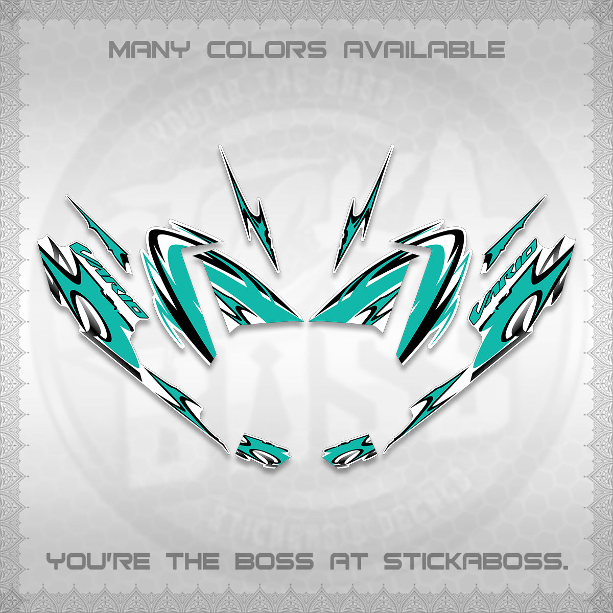 CLICK 125 V4 VARIO STRIPING FOR WHITE DECALS (2026 NEW LED DESIGN) STICKER DECALS By STICKABOSS