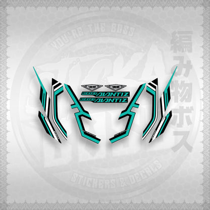 STICKER DECALS for MIO SOUL i125 (MSIEGAVCUDE17) By STICKABOSS (SOFIE LAMINATED WATERPROOF)