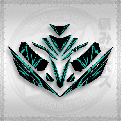 STICKER DECALS for MIO 4 (MIRGADE) By STICKABOSS (SOFIE LAMINATED WATERPROOF)