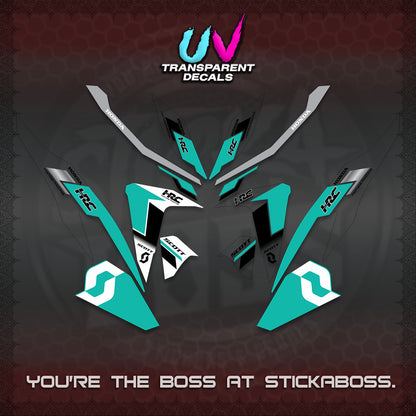 CLICK V2 UV TRANSPARENT DECALS (SCOTTxHRC DESIGN)STICKER KITS By STICKABOSS