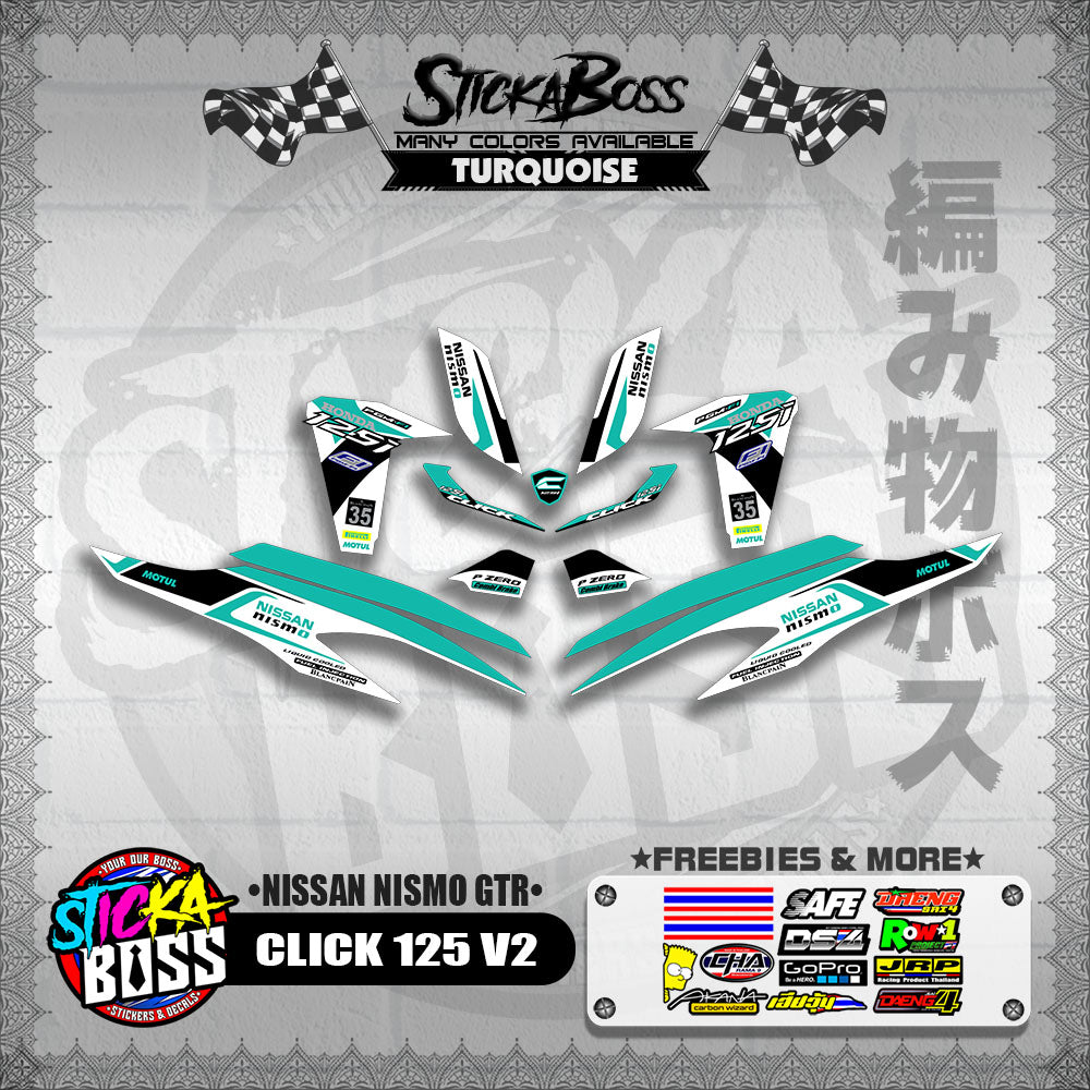 CLICK 125 V2 DECALS ( NISSAN NISMO GTR )【WITH FREEBIES】
