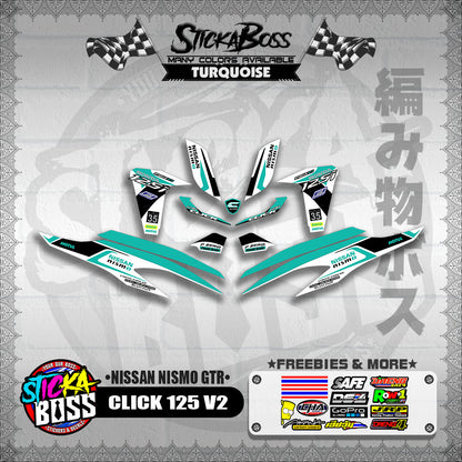 CLICK 125 V2 DECALS ( NISSAN NISMO GTR )【WITH FREEBIES】
