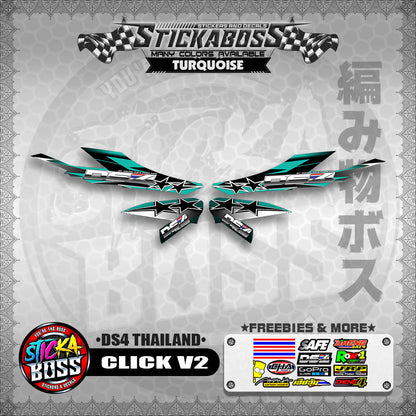 CLICK V2 STICKER DECALS ( DS4 THAILAND )【WITH FREEBIES】
