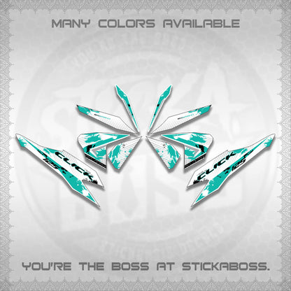 CLICK V2 MALAY FOR WHITE DECALS (HITAM STRIPING 03 MOTIF)STICKER DECALS By STICKABOSS
