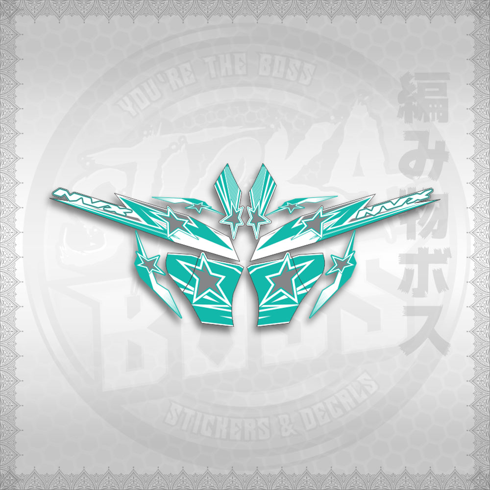 STICKER DECALS for AEROX 155 V2 FOR WHITE (AV220STAP) By STICKABOSS (SOFIE LAMINATED WATERPROOF)