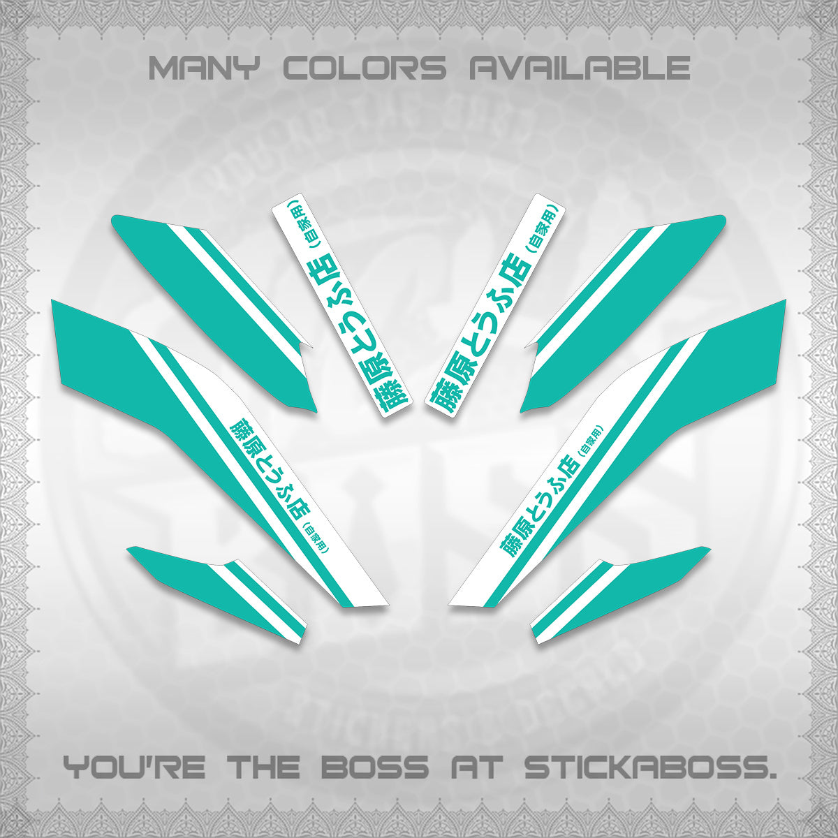 NMAX V2 FOR WHITE DECALS (TRUENO STYLE DESIGN) STICKER KITS By STICKABOSS