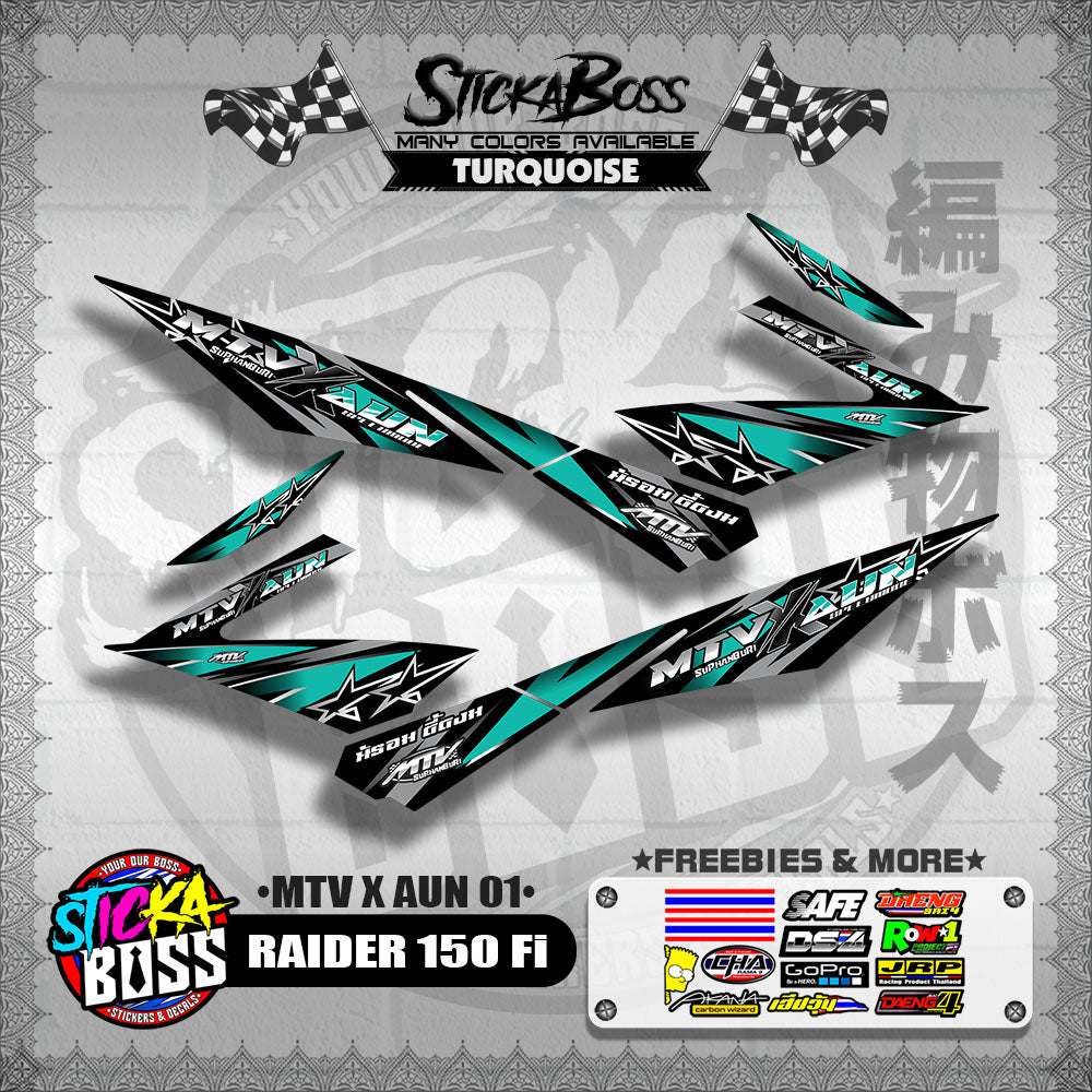 RAIDER 150 Fi DECALS ( MTV X AUN 01 )【WITH FREEBIES】