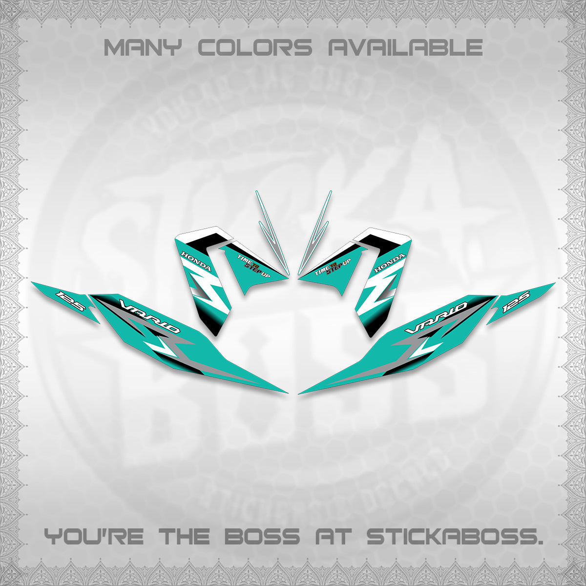 CLICK 125 V4 VARIO DECALS (2026 VR0006 DESIGN) STICKER KITS BY STICKABOSS