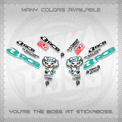 AEROX V2 FOR WHITE DECALS (2026 RACE ZOMBIE DESIGN) STICKER DECALS By STICKABOSS
