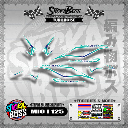 MIO I 125 MALAYSIAN DECALS ( STRIPING SOLARIZ SHARP MOTIF )【WITH FREEBIES】