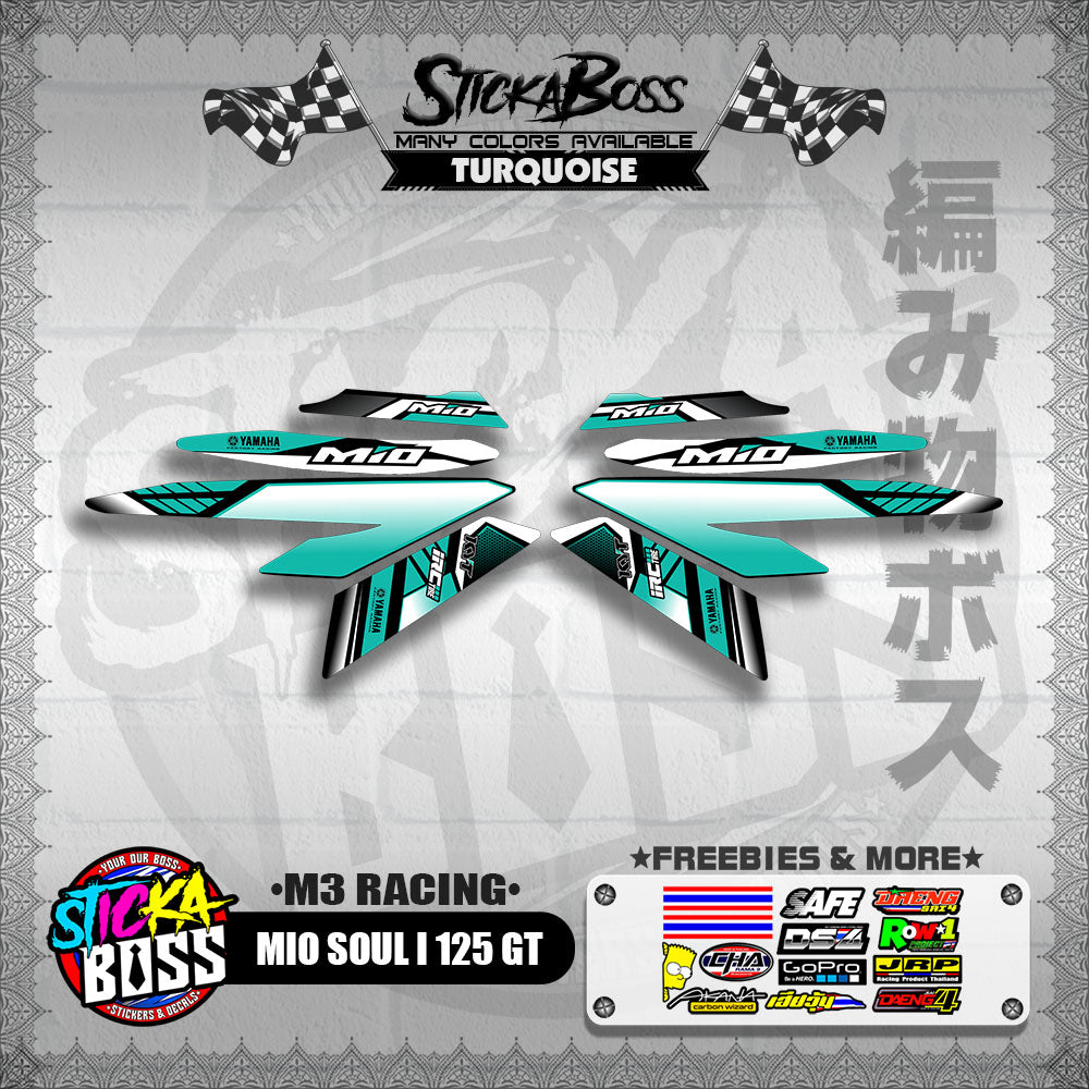 MIO SOUL I 125 GT DECALS ( M3 RACING )【WITH FREEBIES】
