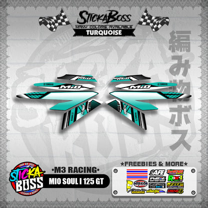 MIO SOUL I 125 GT DECALS ( M3 RACING )【WITH FREEBIES】